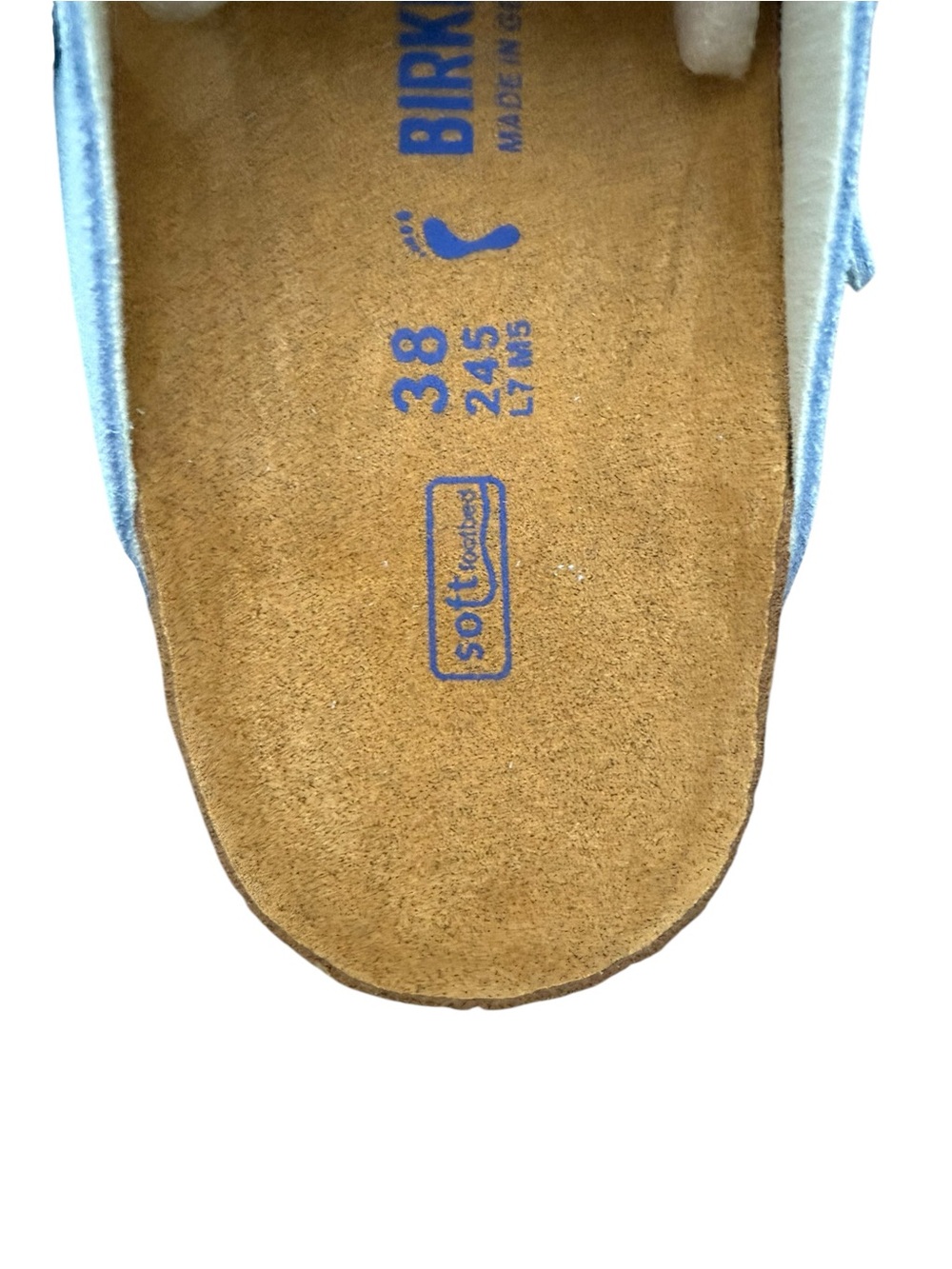 Authentic Birkenstock  Boston Clogs in Light Blue Size 38 - Picture 3 of 4